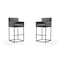Manhattan Comfort Ambassador Barstool in Grey and Black (Set of 2) 2-BS017-GY - alternate 1